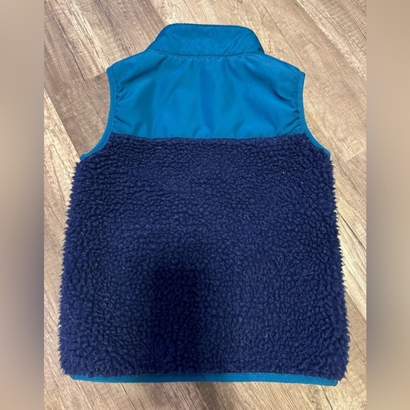 Carter’s 4T Teal + Navy Blue Shaggy Vest - Picture 3 of 3